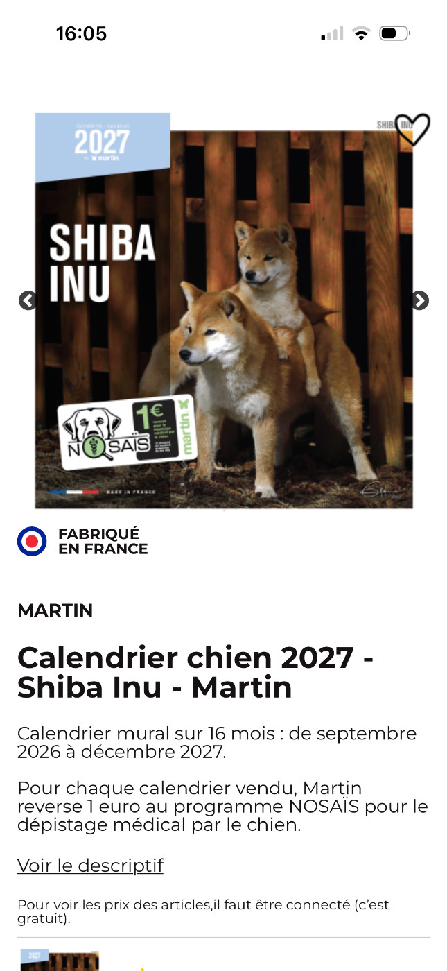 Nos jolis Shibas à l honneur pour 2027